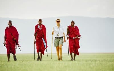 Walking with Maasai guides